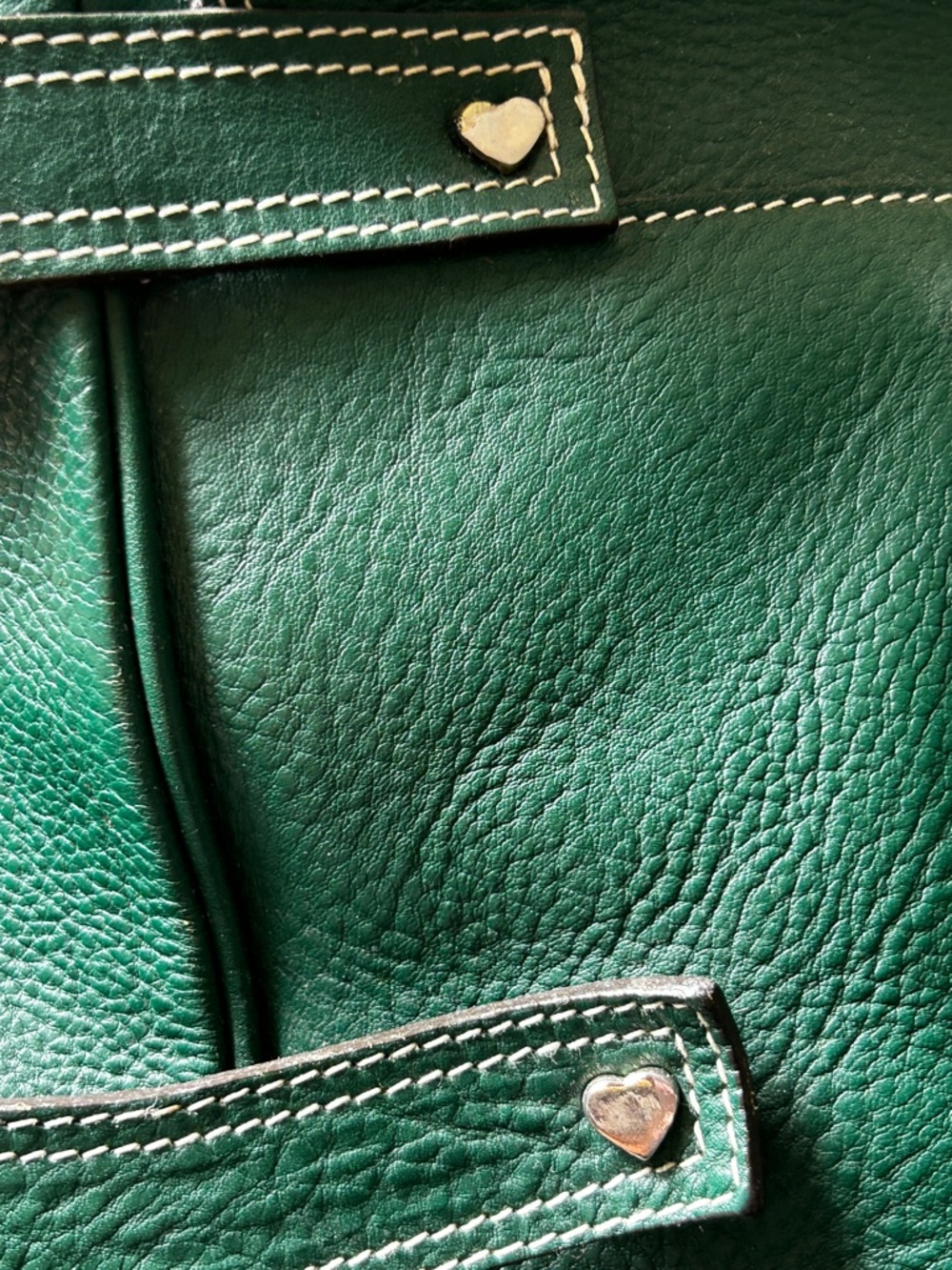 Luella Bartley vintage large green leather tote bag - Picture 10 of 15